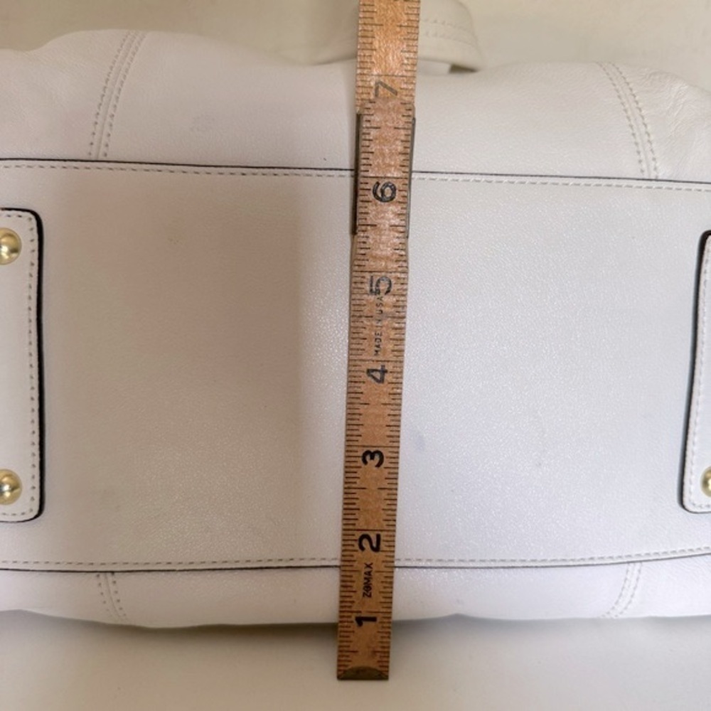 Coach Off White Leather Hobo Shoulder Bag Madison Sabrina Convertible Satchel - Picture 15 of 16